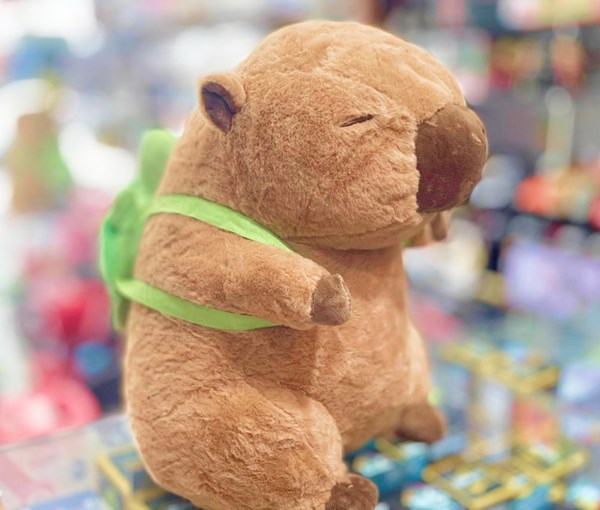 عروسک پولیشی اورجینال کاپی بارا 36 سانتی با کیف لاکپشت_عروسک